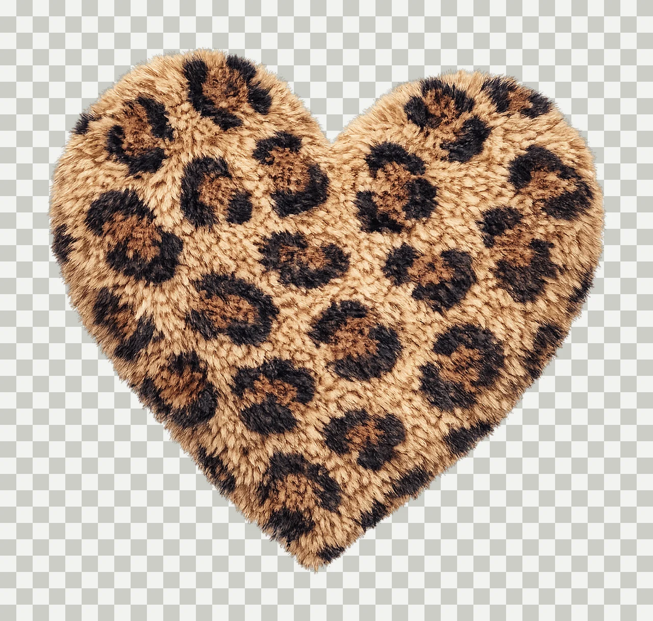 Latch Hook Yarn Crochet Leopard Heart Valentine Cute transparency and detail preview thumbnail