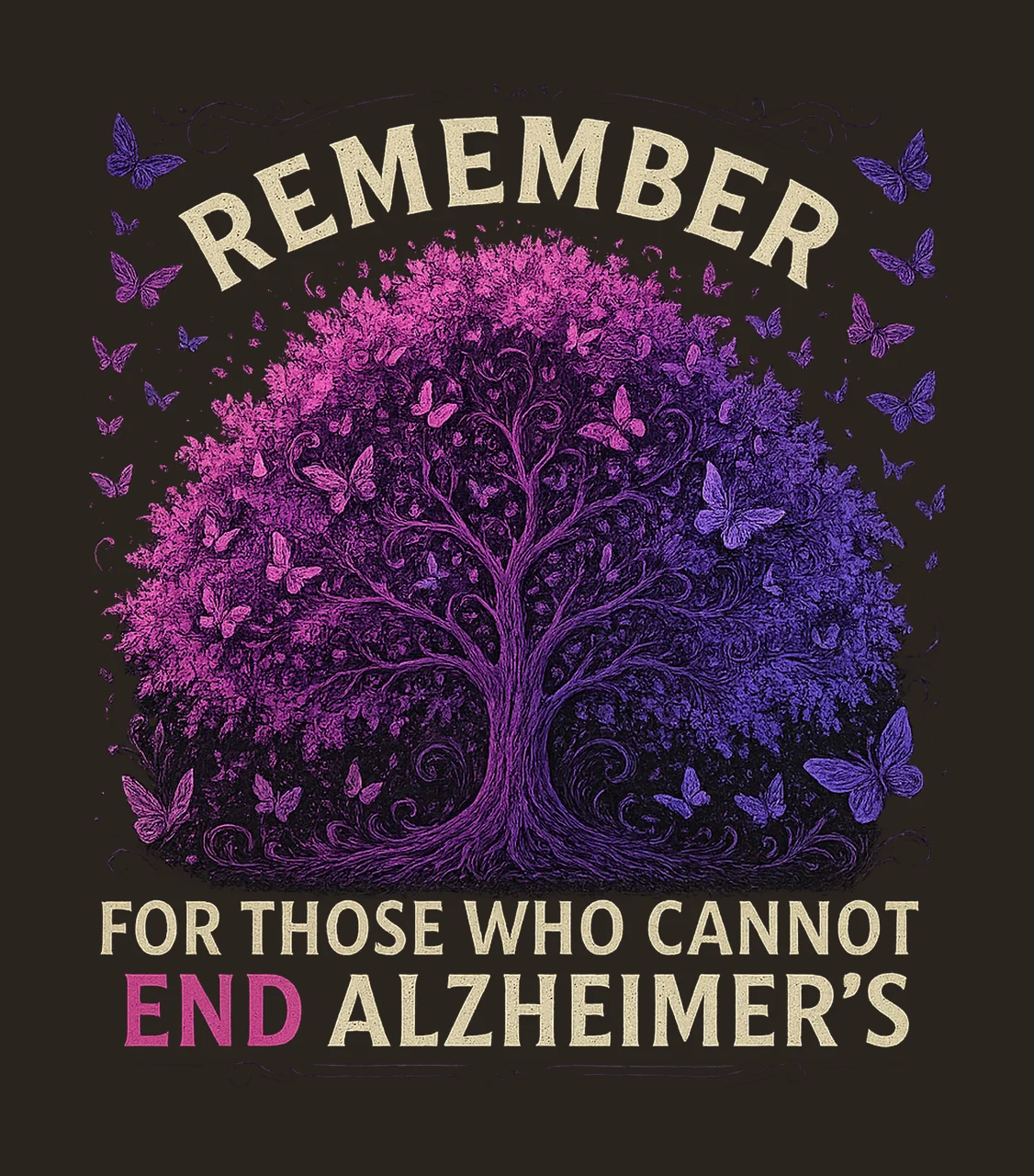 Alzheimers awareness purple ribbon sublimation end contrast preview thumbnail