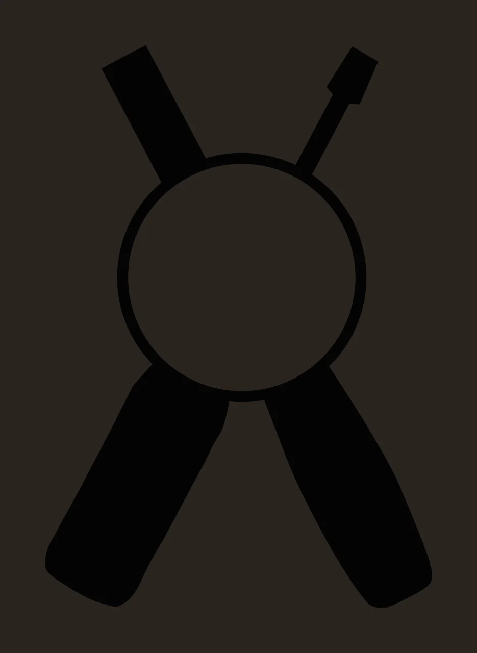 Silhouette Design of multi-tool icon with screwdriver, pliers, central circular ring and handles in black and white contrast preview thumbnail