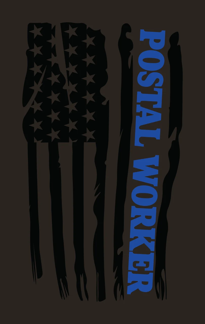 Postal Worker Flag Distressed Graphic stars vintage black white contrast preview thumbnail
