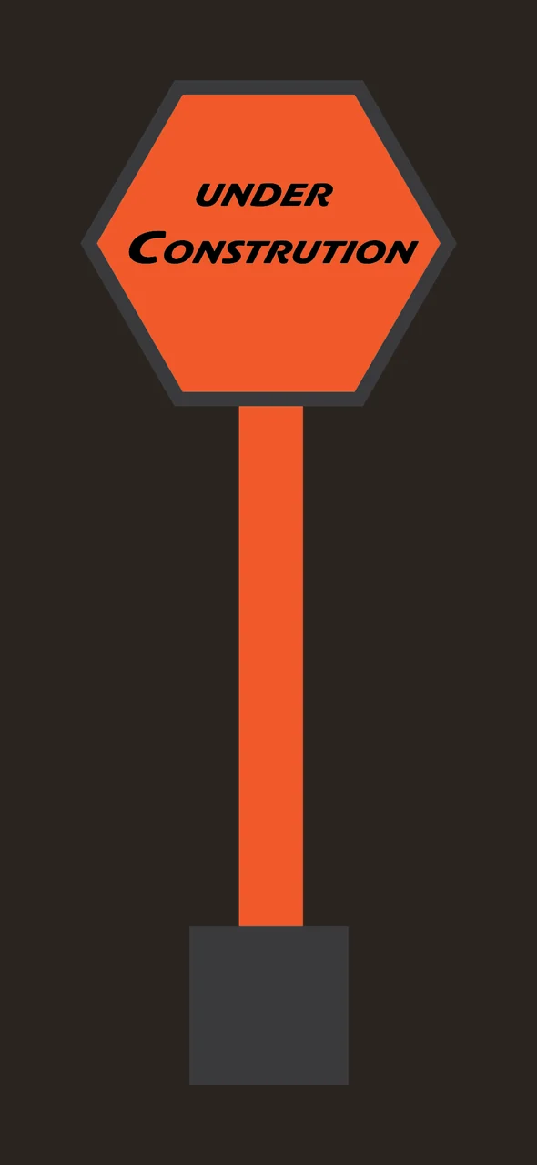 Simple Black Hexagonal Shape On A Long Vertical sign Standing contrast preview thumbnail