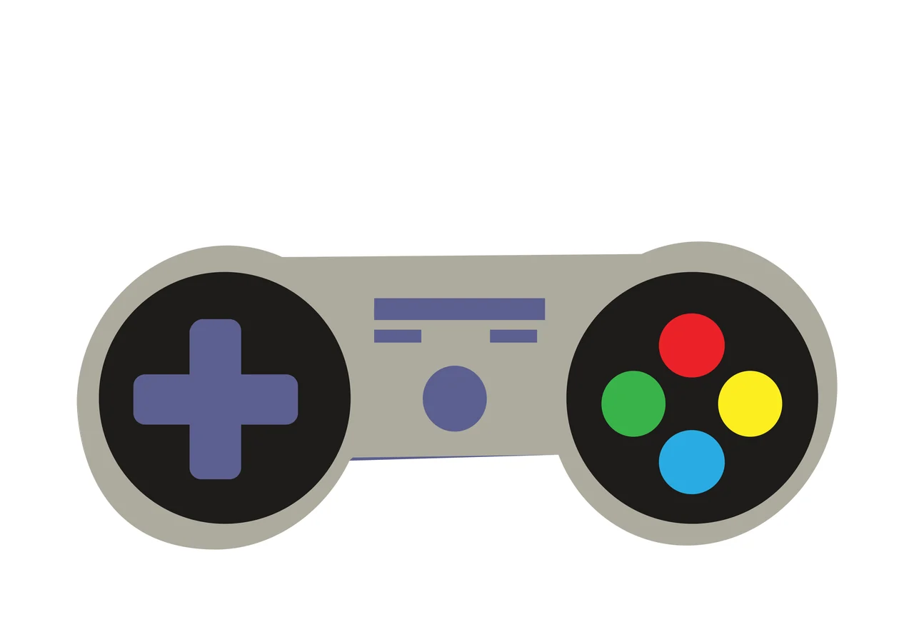 Old School Text Graphic With The Words and game controller