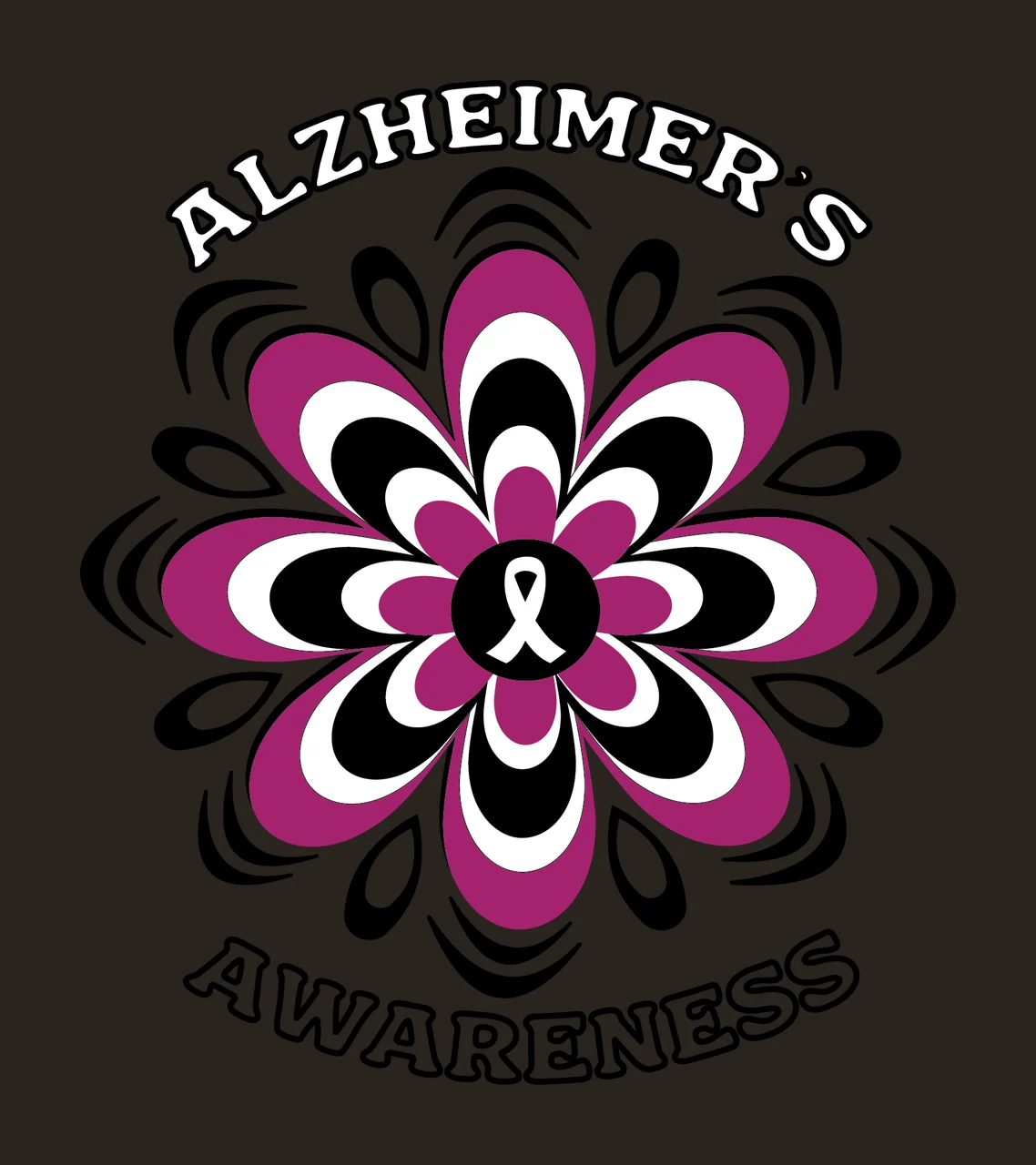Alzheimer S Awareness Floral Graphic Design flower decorating contrast preview thumbnail