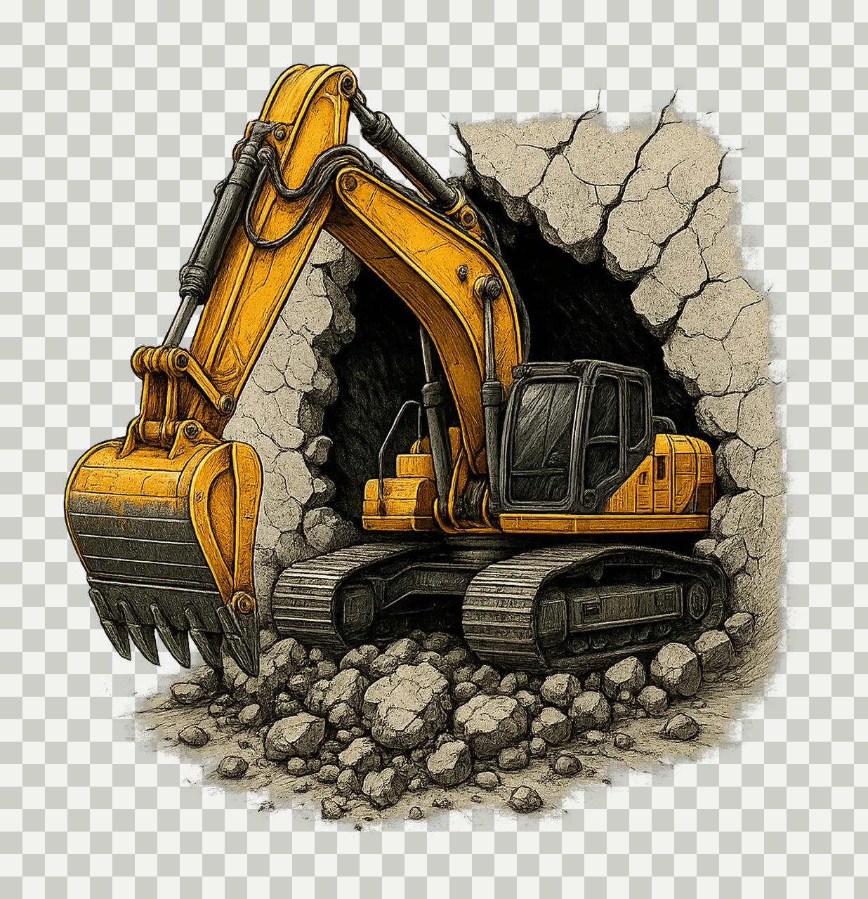 Construction Vehicle Artwork Engineering Art High Quality transparency and detail preview thumbnail