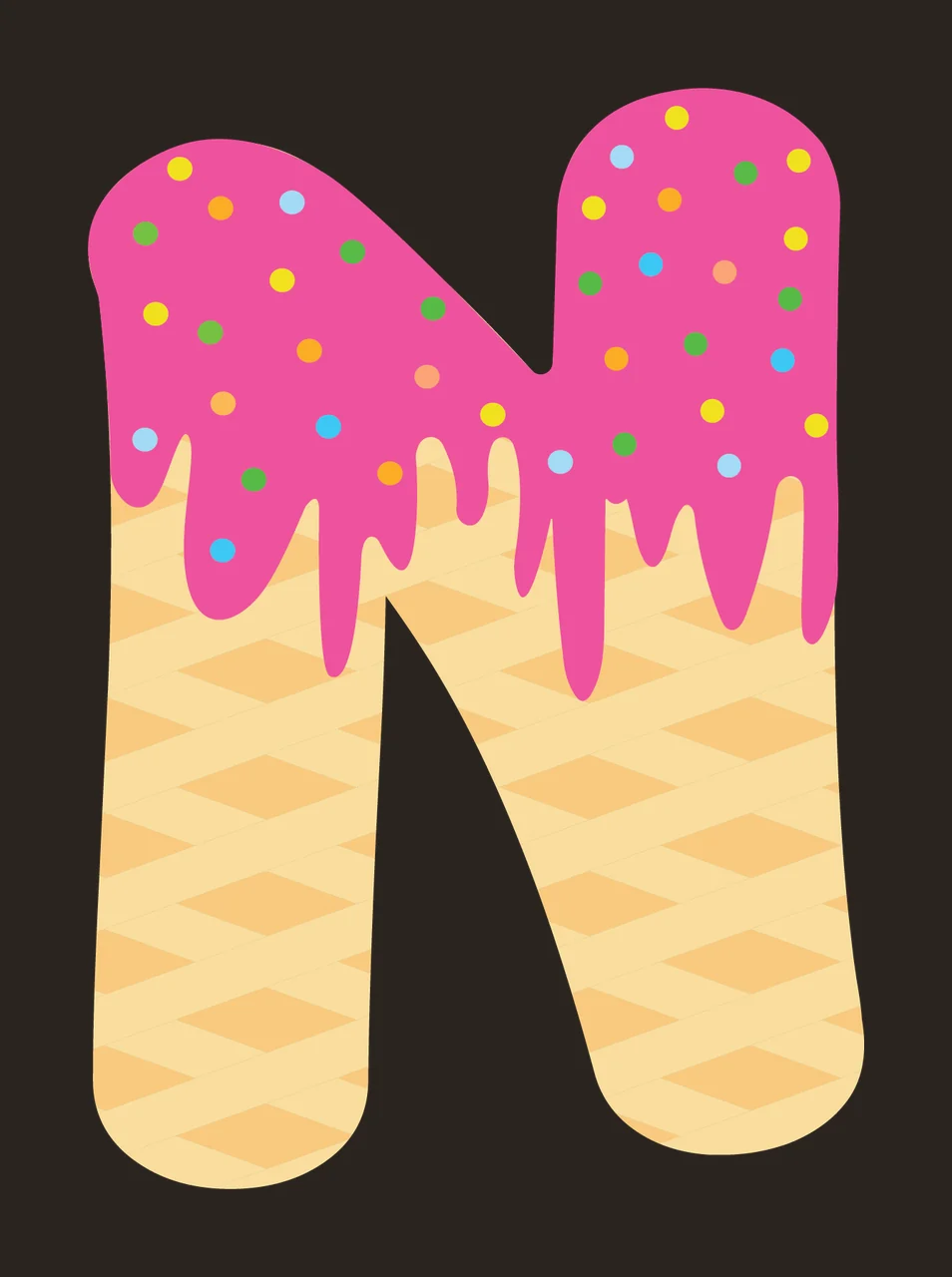 Ice Cream Font Character 04 scalable logo design icon contrast preview thumbnail
