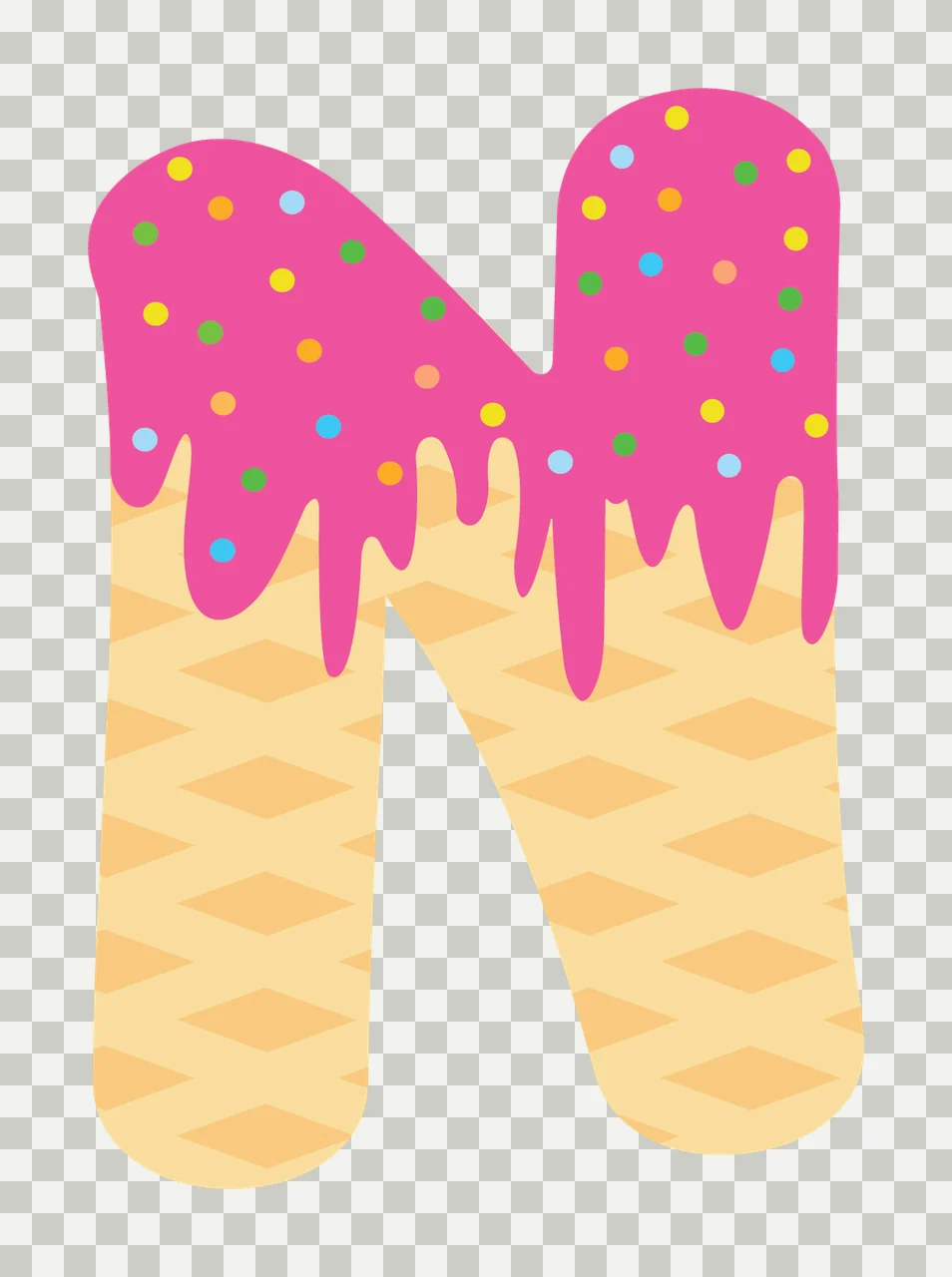 Ice Cream Font Character 04 scalable logo design icon transparency and detail preview thumbnail