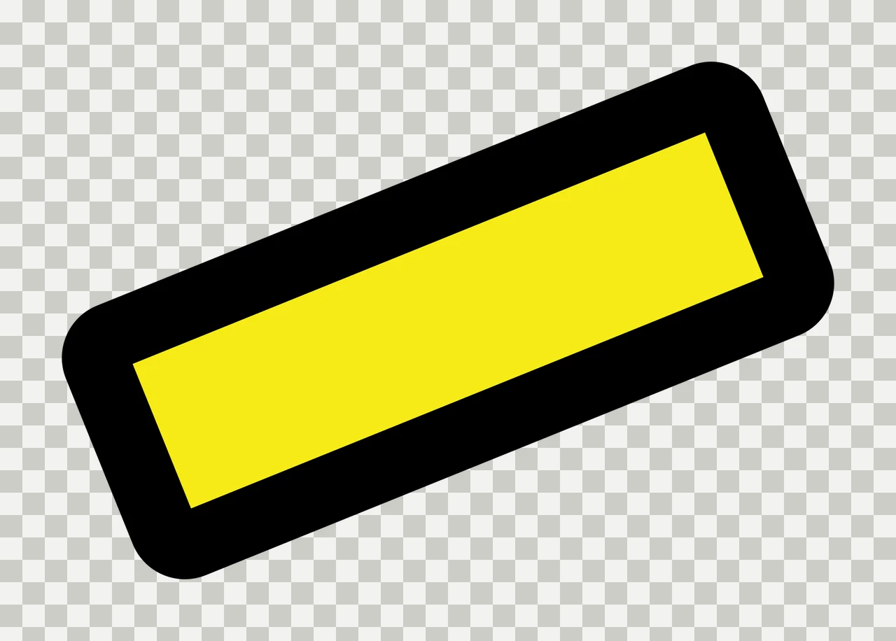 Simple Black Rectangle Shape Tilted At A Slight corners edges transparency and detail preview thumbnail