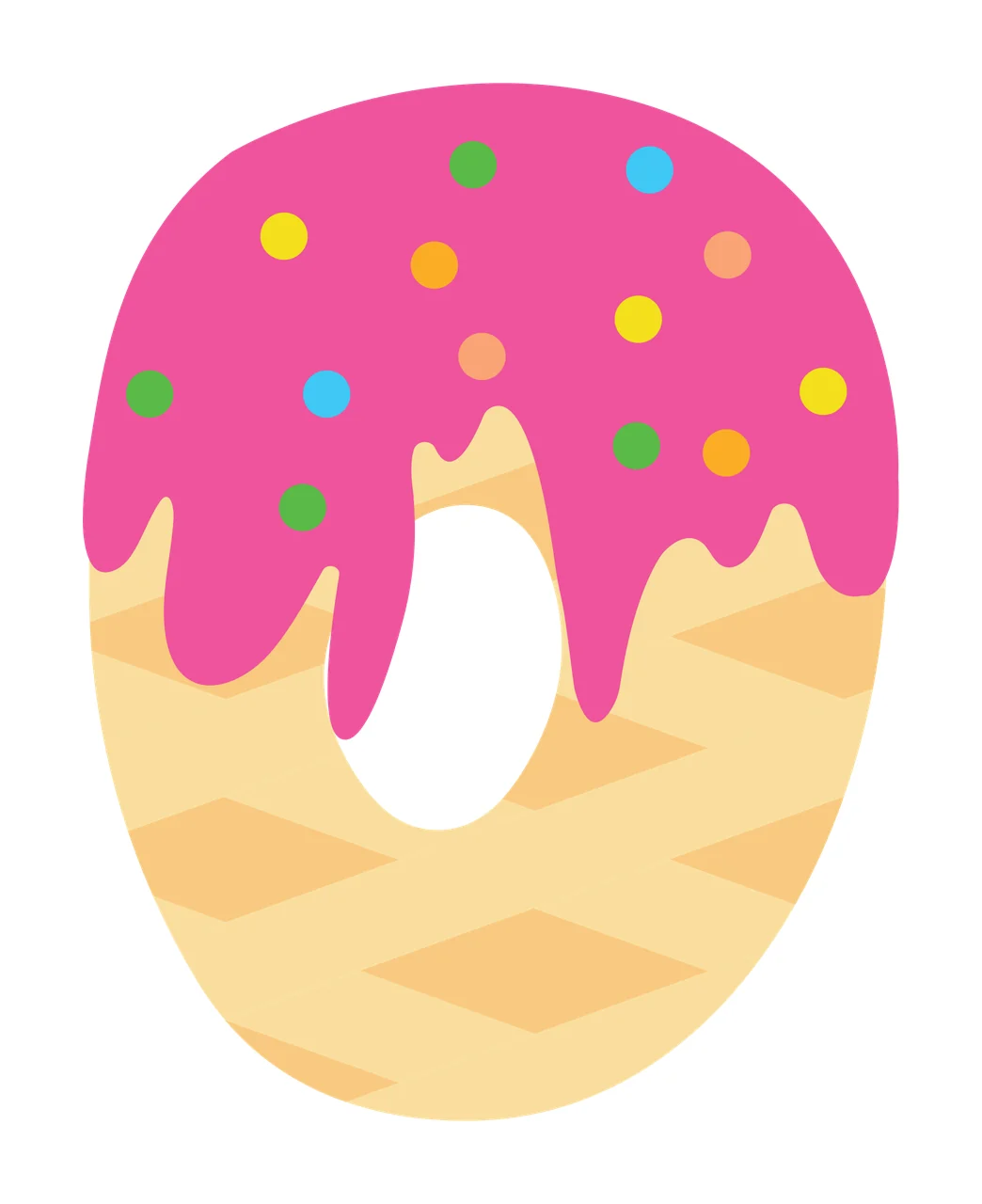 Ice Cream Font Character 18 scalable logo design icon