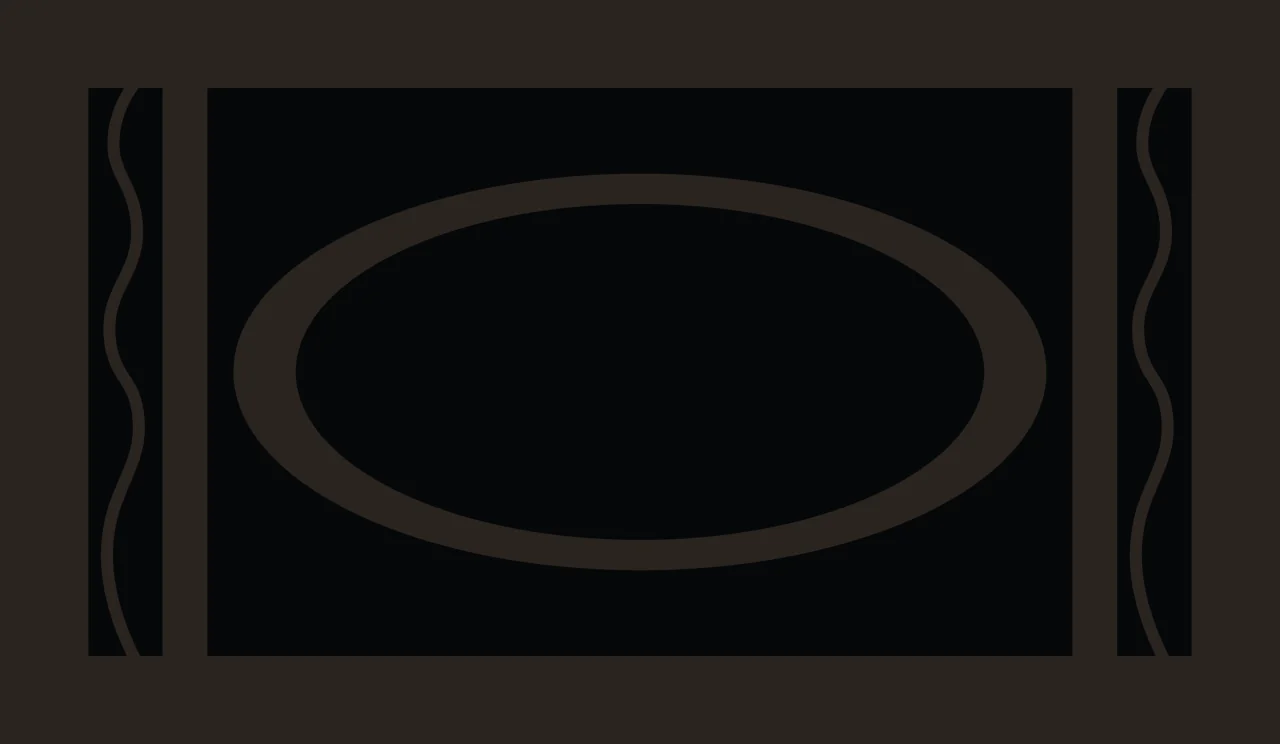 Rectangle With Wavy Lines And Oval contrast preview thumbnail