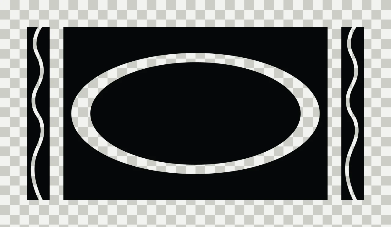Rectangle With Wavy Lines And Oval transparency and detail preview thumbnail
