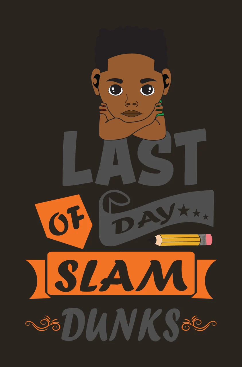 Last Of Day Slam Dunks Basketball Text design silhouette head contrast preview thumbnail