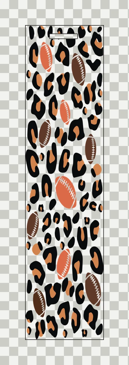 American Football Pattern With Leopard Spots black white print transparency and detail preview thumbnail