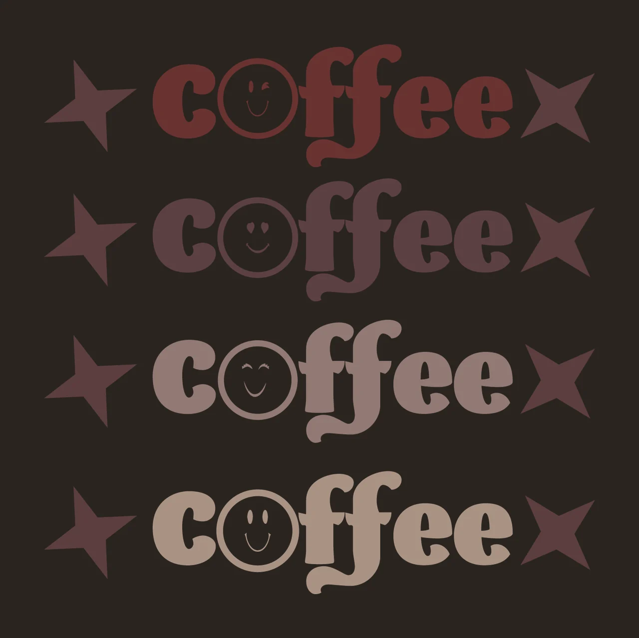 Can Glass Wrap Coffee Coffee Coffee Coffee Smiley face star contrast preview thumbnail