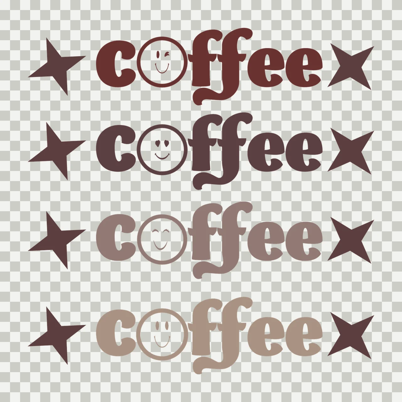 Can Glass Wrap Coffee Coffee Coffee Coffee Smiley face star transparency and detail preview thumbnail
