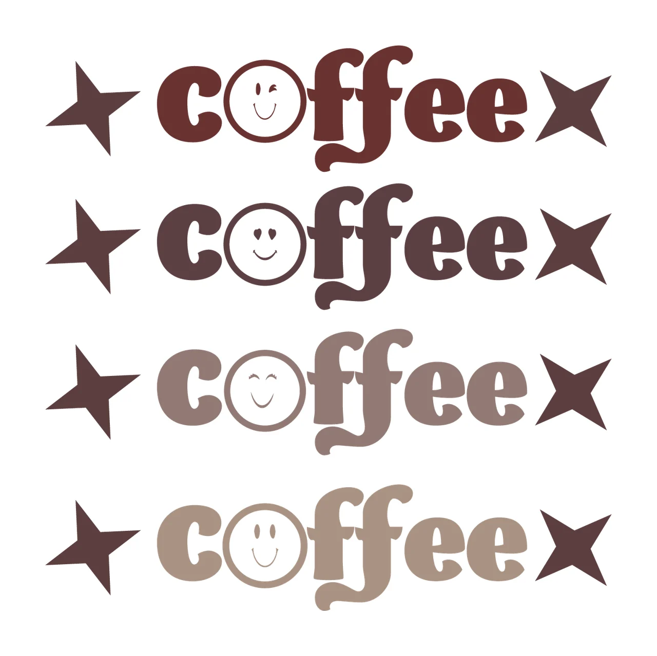 Can Glass Wrap Coffee Coffee Coffee Coffee Smiley face star