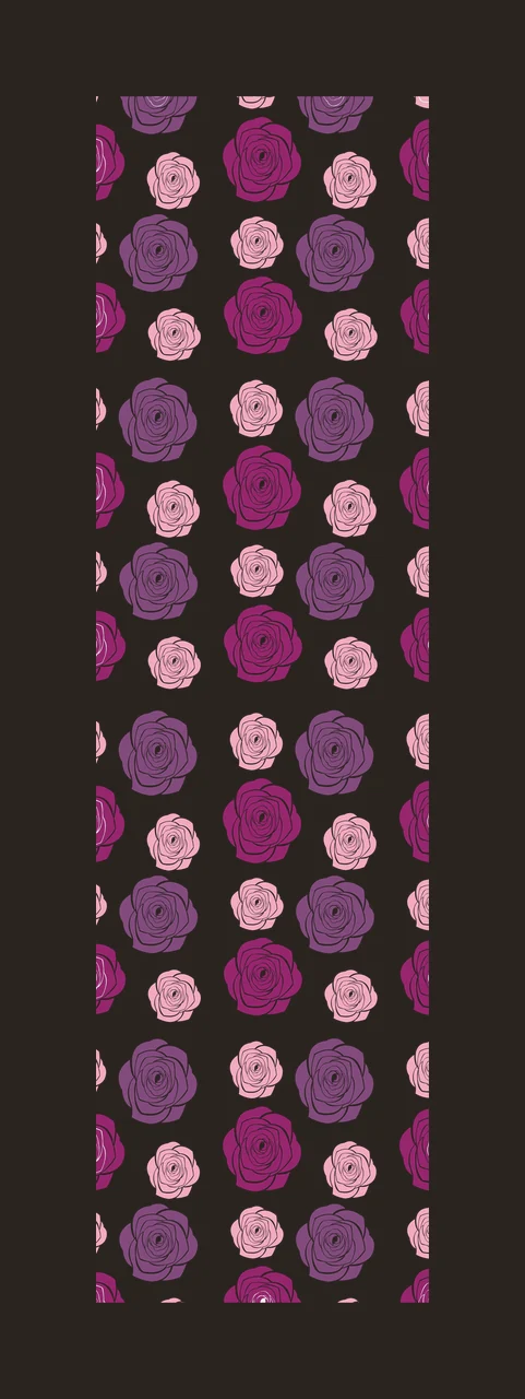 Black Rose Silhouette Grid Pattern Layout arranged white flower contrast preview thumbnail