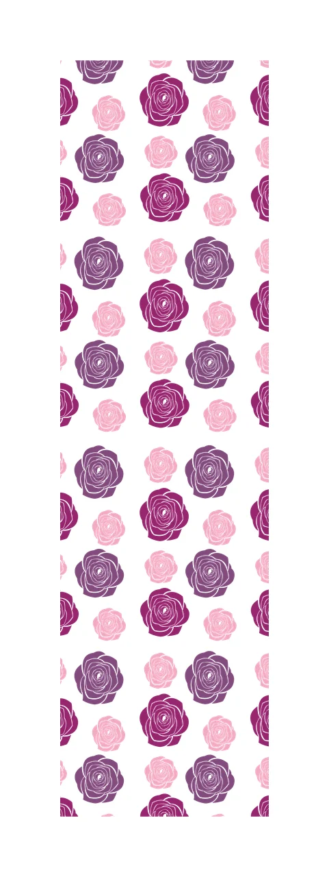 Black Rose Silhouette Grid Pattern Layout arranged white flower