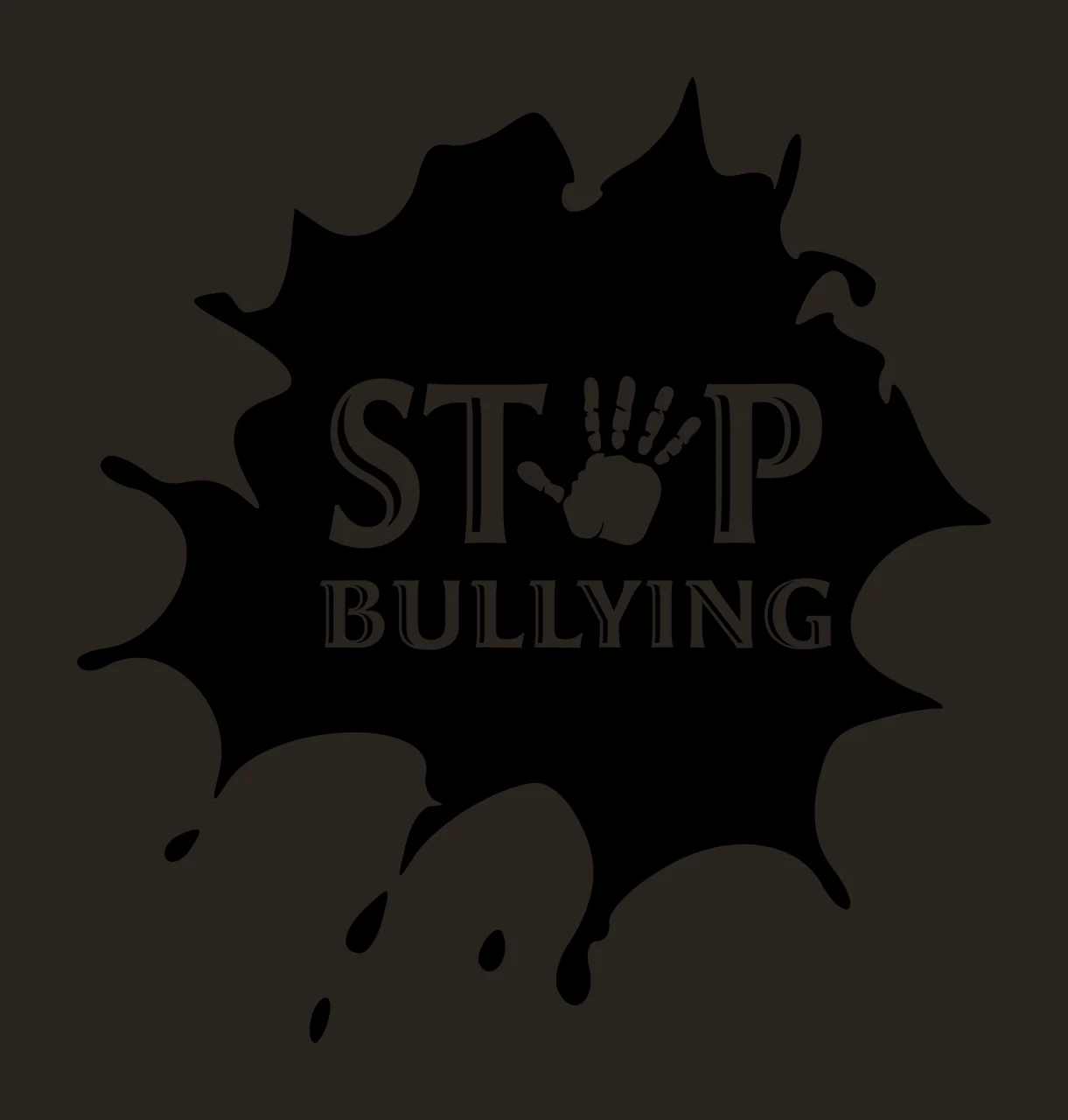 Stop Bullying Graphic With Handprint contrast preview thumbnail