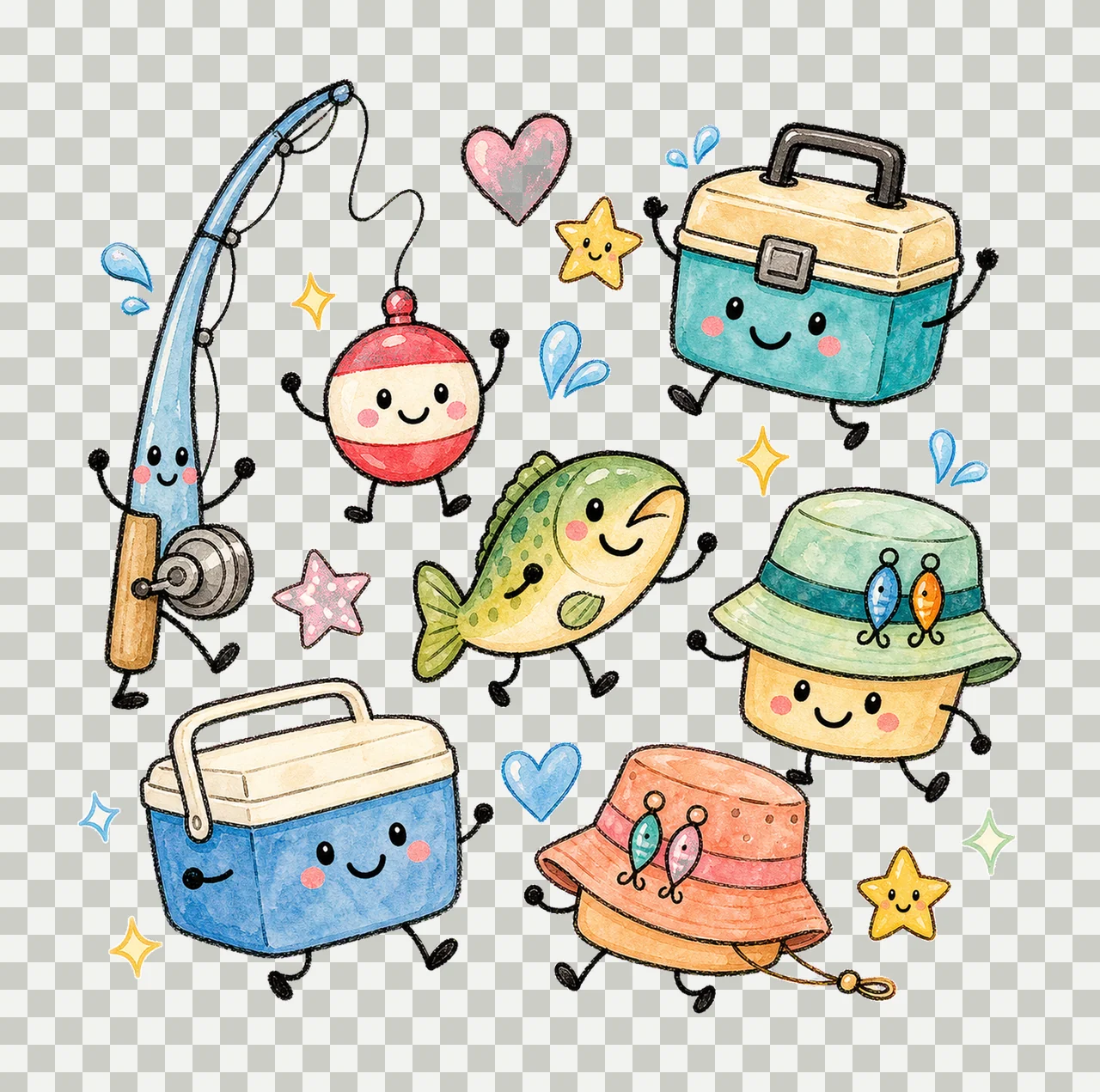 fishing summer 04 cozy crayon sublimation instant shirt transparency and detail preview thumbnail