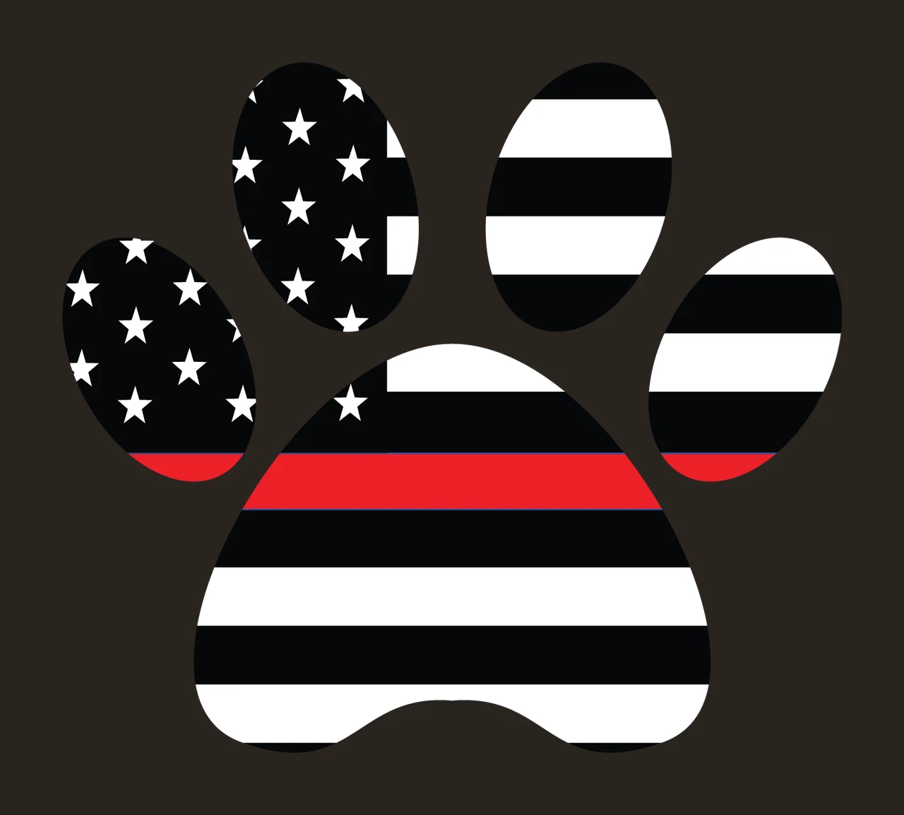 Can Glass Wrap Paw Print Flag Pattern Graphic contrast preview thumbnail