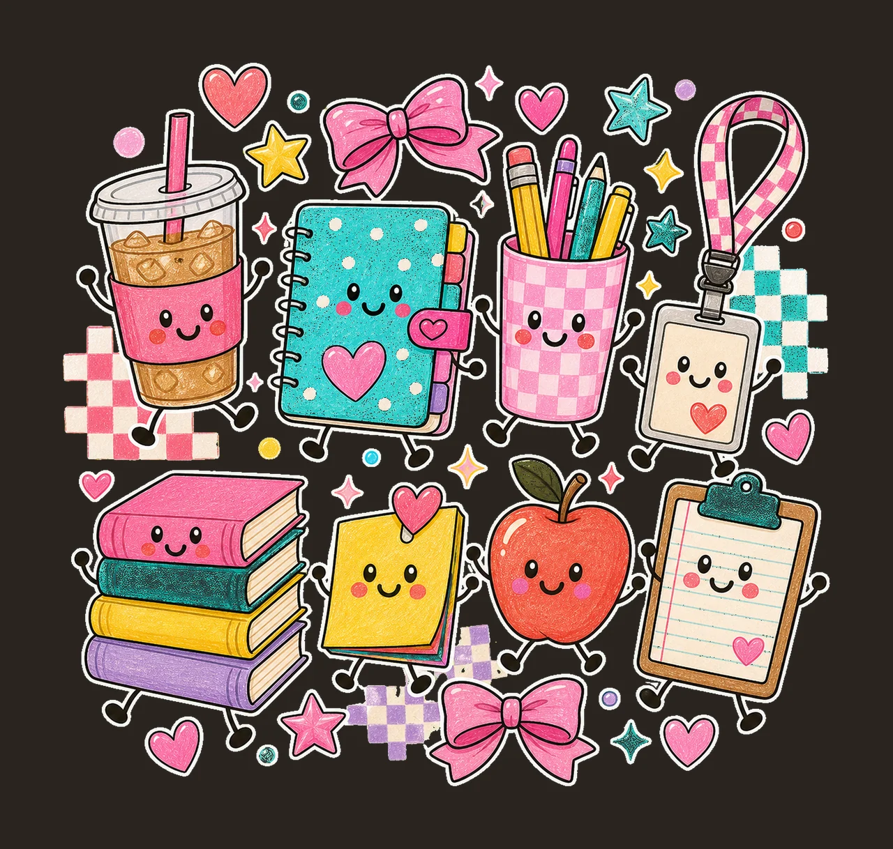 teacher life 02 preppy checker sublimation instant shirt contrast preview thumbnail