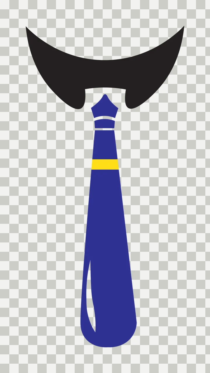 Black Ink Pen Nib Shape With Wide Crescent Standing Graphic silhouette transparency and detail preview thumbnail