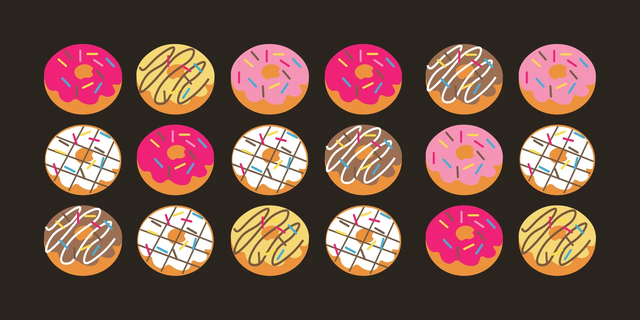 Can Glass Wrap Grid Of Fifteen Solid Black circles rows minimalist contrast preview thumbnail