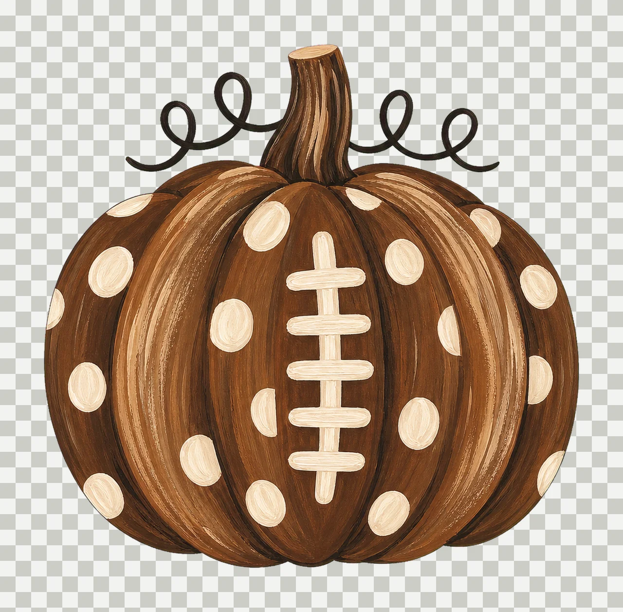 Pumpkin Football Mom Club Polka Dots sublimation Variation B transparency and detail preview thumbnail