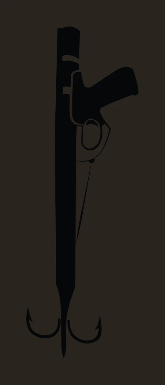 Fishing Hunting Monogram Character 02 fisherman angler bass contrast preview thumbnail