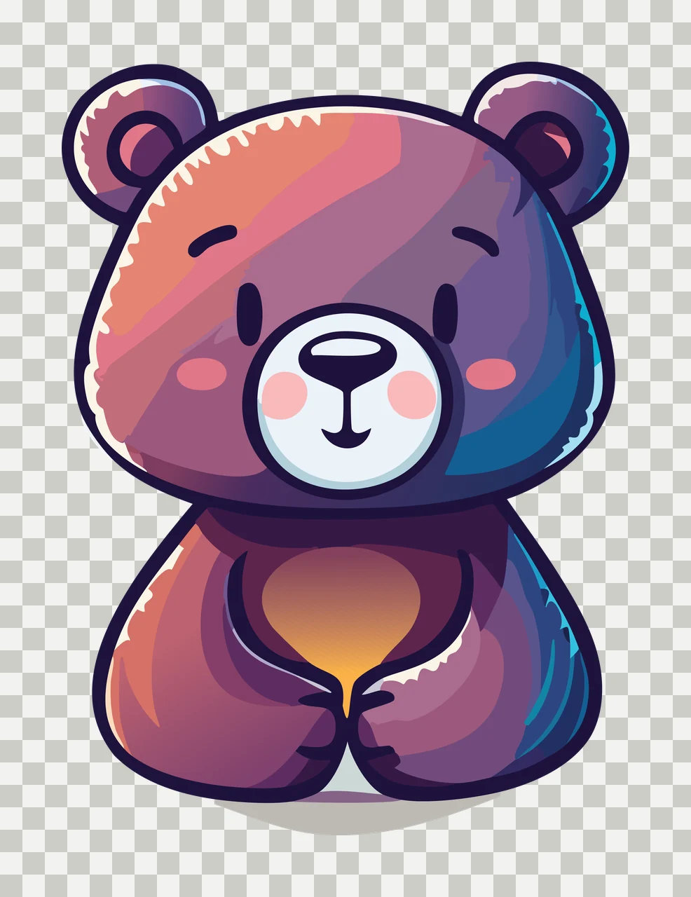 Animal Solid Bear Head Silhouette Graphic minimalist black transparency and detail preview thumbnail