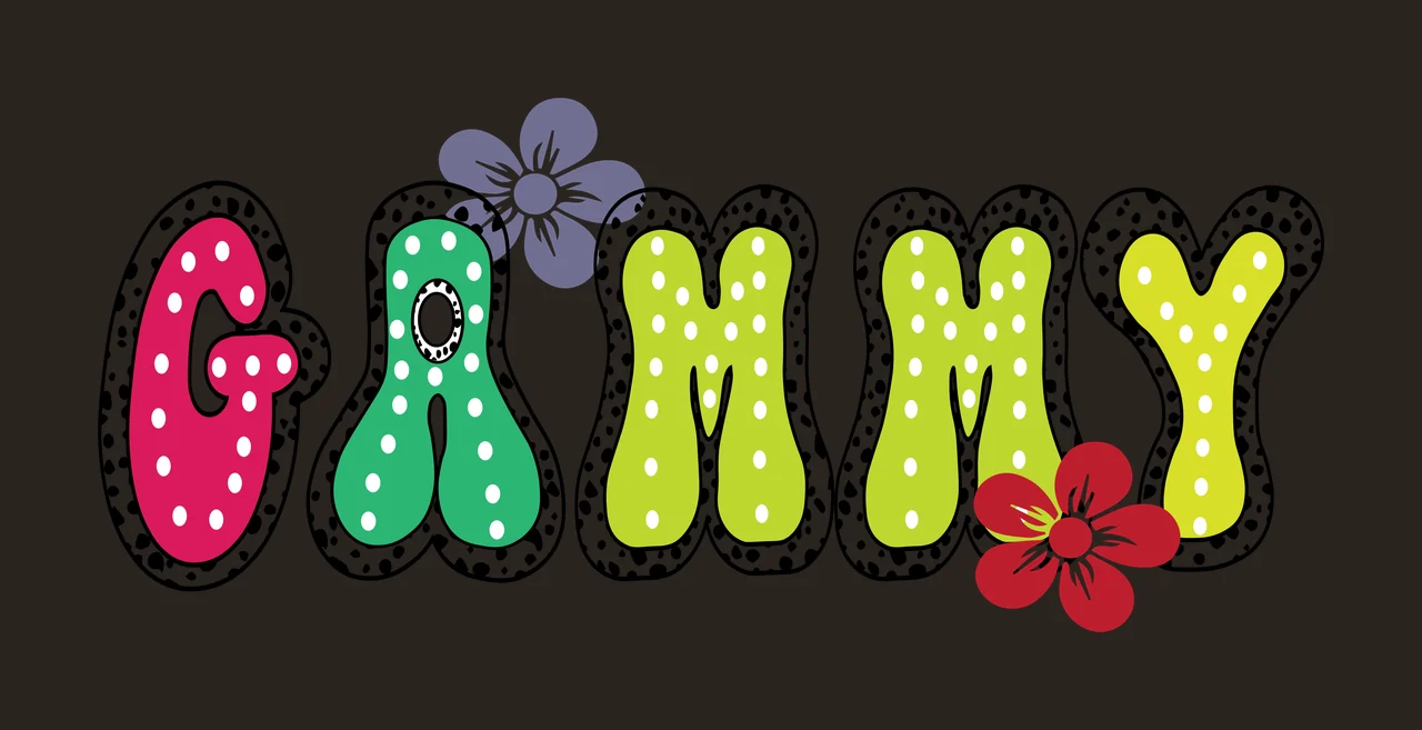 Gammy Bubble Letter Typography Design lettering spelling word contrast preview thumbnail