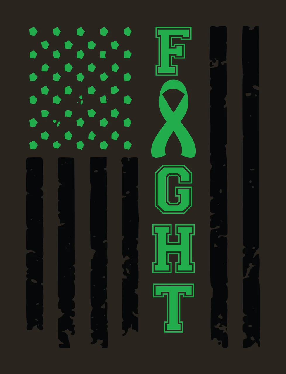 Fight Ribbon American Flag Graphic stars stripes distressed contrast preview thumbnail
