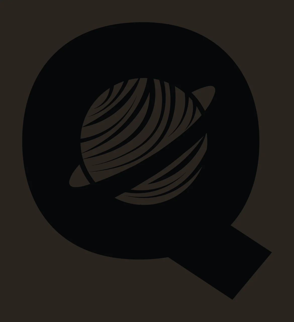 Space Q Letter With Planet Ring contrast preview thumbnail