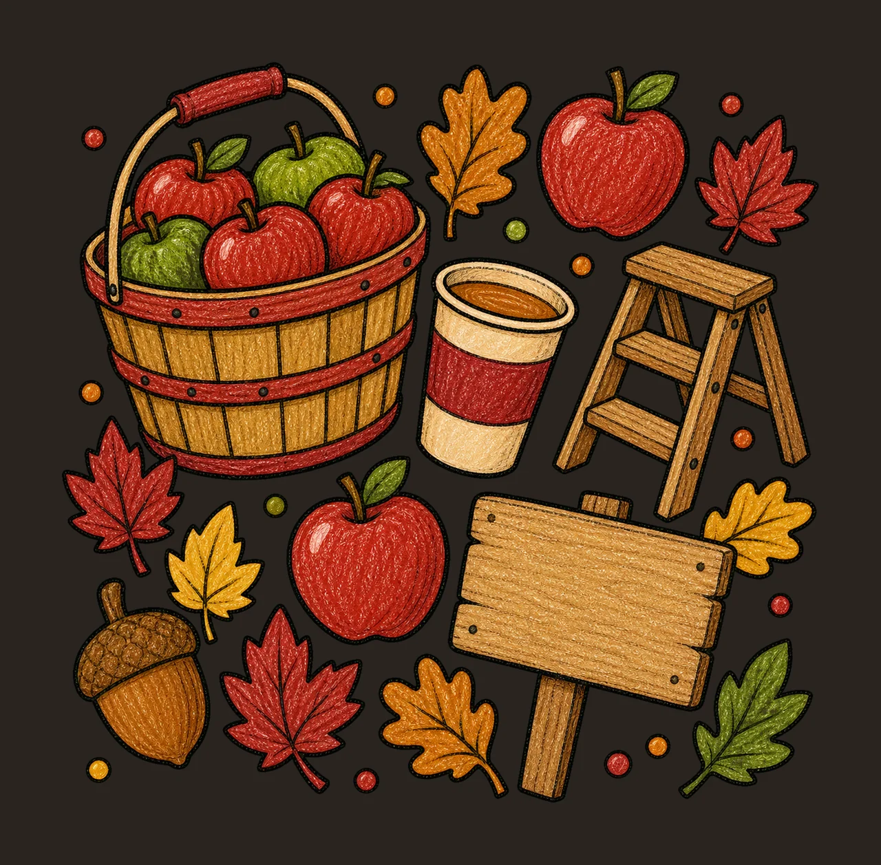 apple picking 04 cozy crayon sublimation instant shirt contrast preview thumbnail