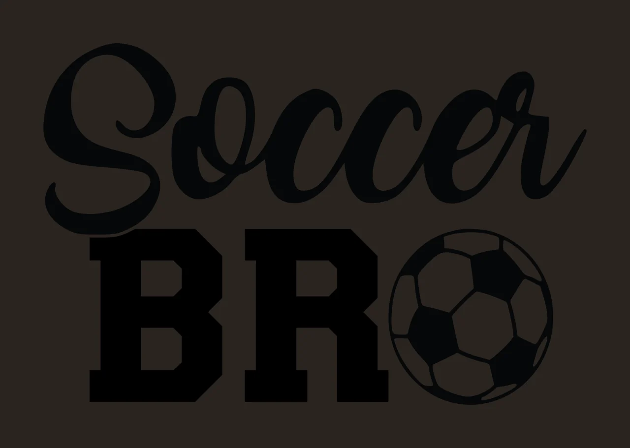 Soccer Bro Text Graphic With A Ball Icon and typography black contrast preview thumbnail