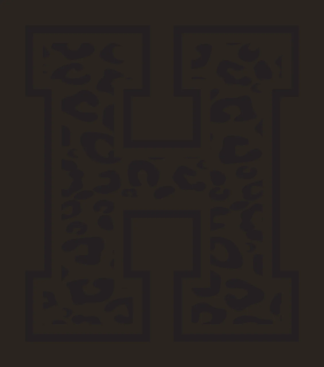 Can Glass Wrap H Letter With Leopard Print contrast preview thumbnail