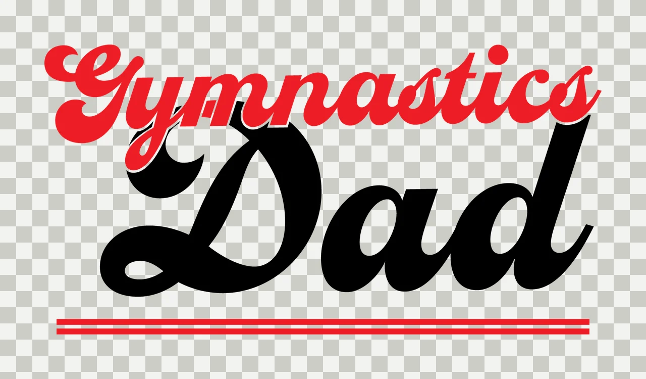 Gymnastics Dad Text Underlining With Parallel Lines transparency and detail preview thumbnail