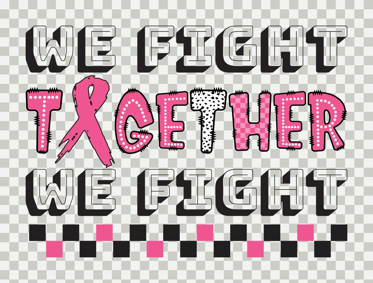 We Fight Together We Fight Emblem displaying ribbon checkerboard transparency and detail preview thumbnail