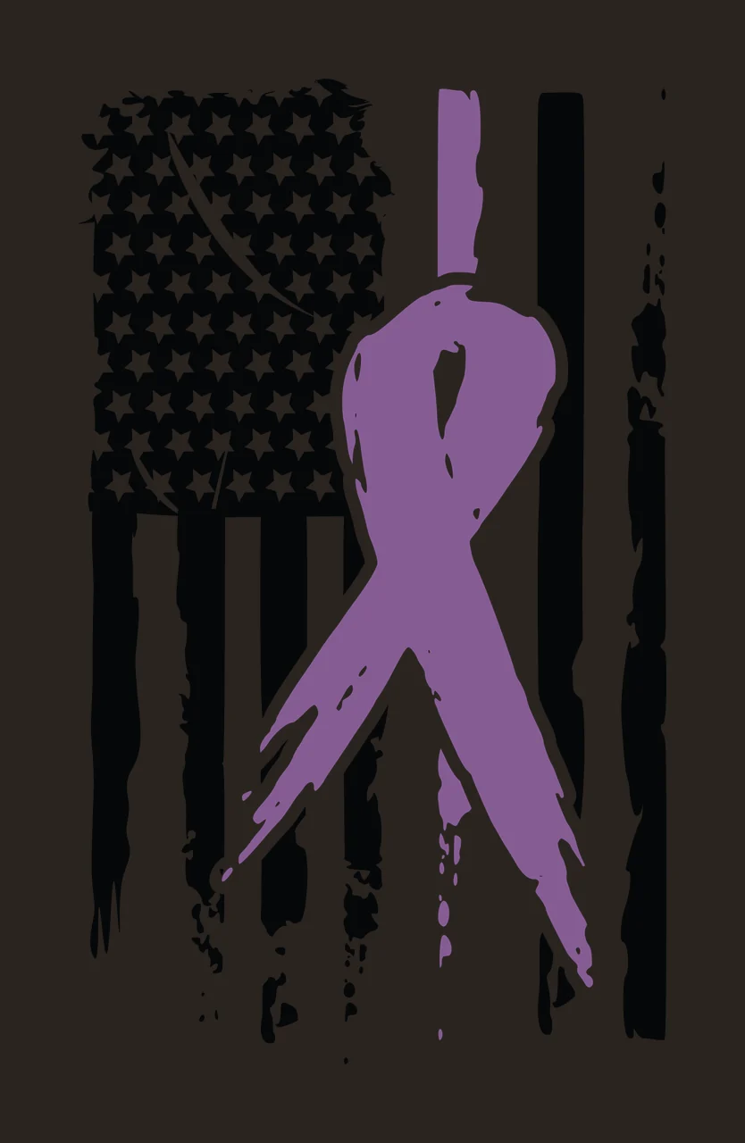 Flag Ribbon Distressed Vertical Graphic stars stripes black contrast preview thumbnail