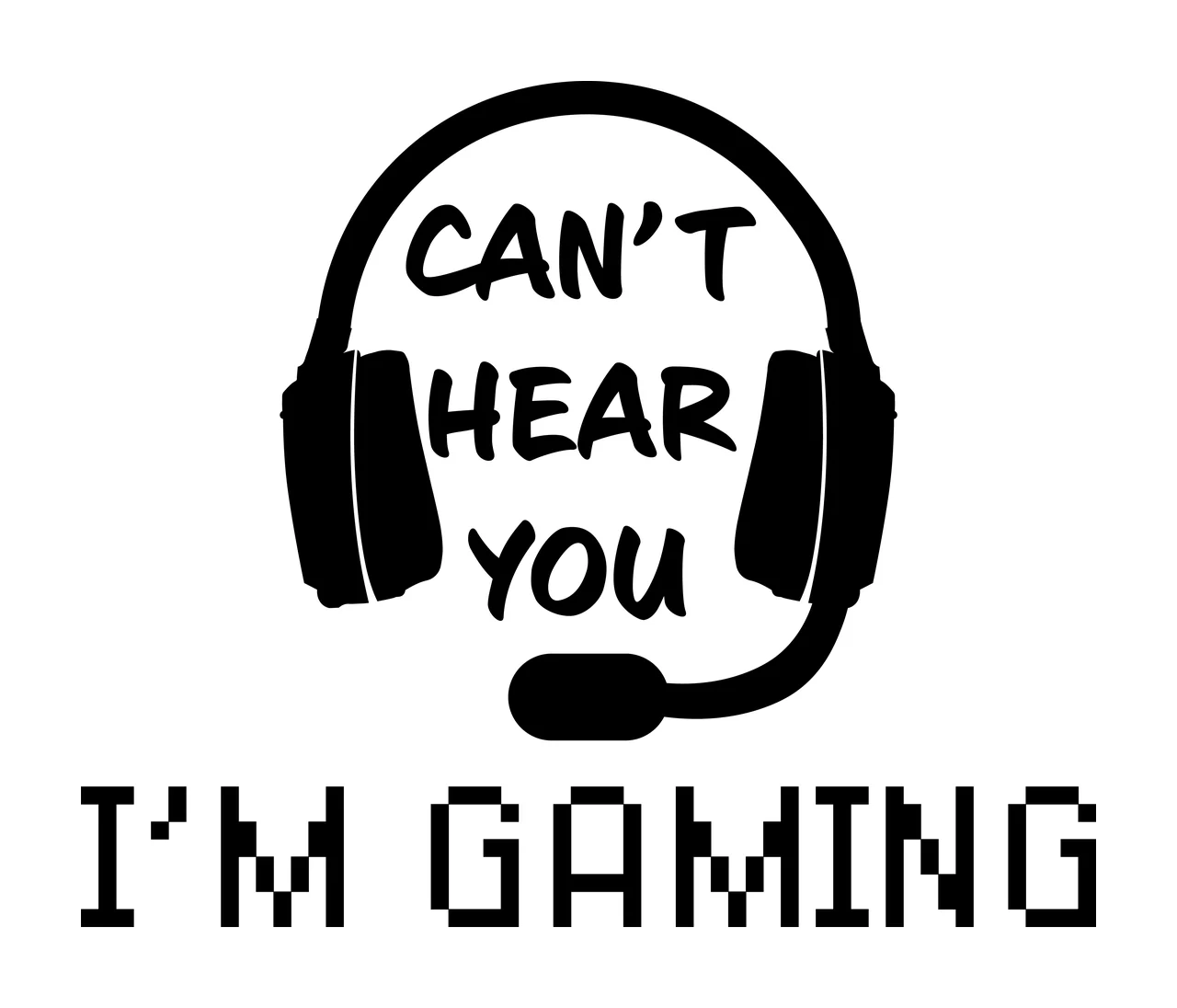 Hear You I M Gaming Text Headset worn black headphones microphone