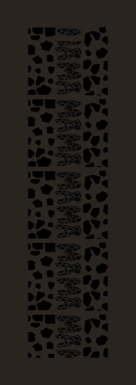 Animal Print Vertical Rectangle Border pattern black white contrast preview thumbnail