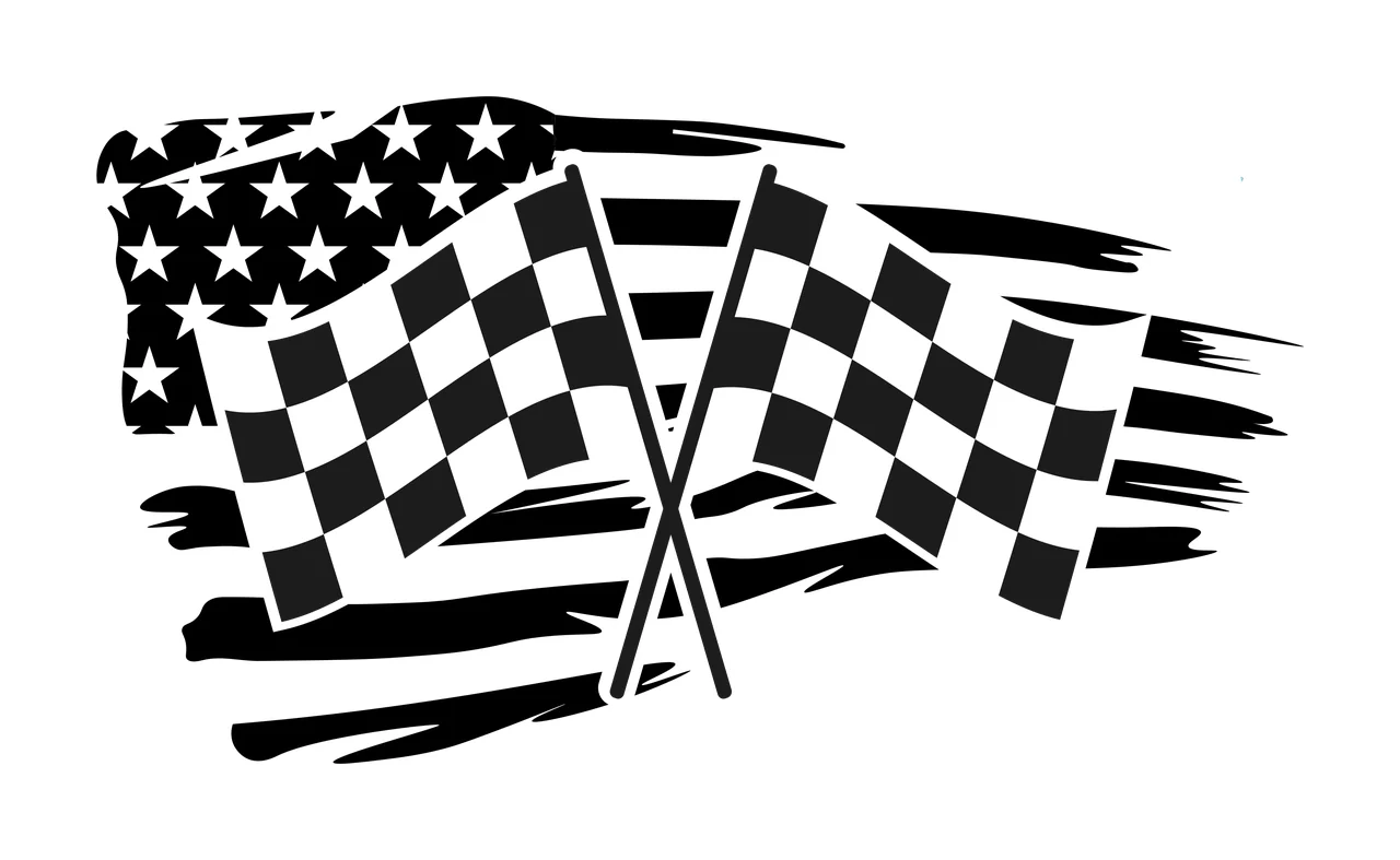 Flag Two Crossed Flags On A Horizontal Distressed stars stripes