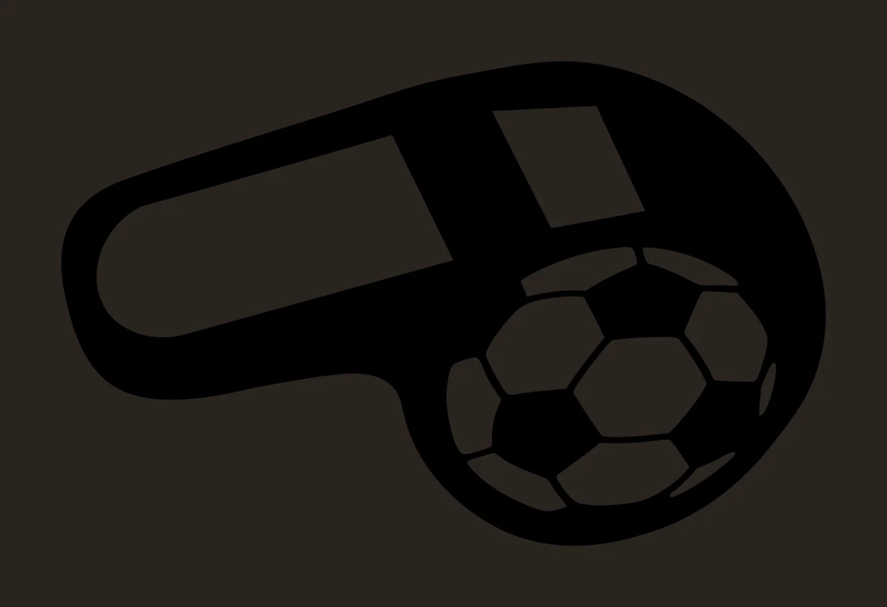 Soccer Sports Whistle With Ball Detail silhouette black referee contrast preview thumbnail