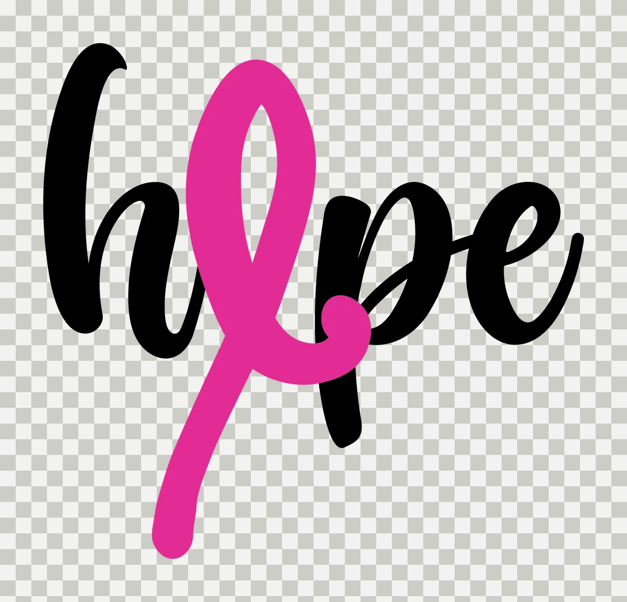 Can Glass Wrap Hope Text With Pink Ribbon transparency and detail preview thumbnail