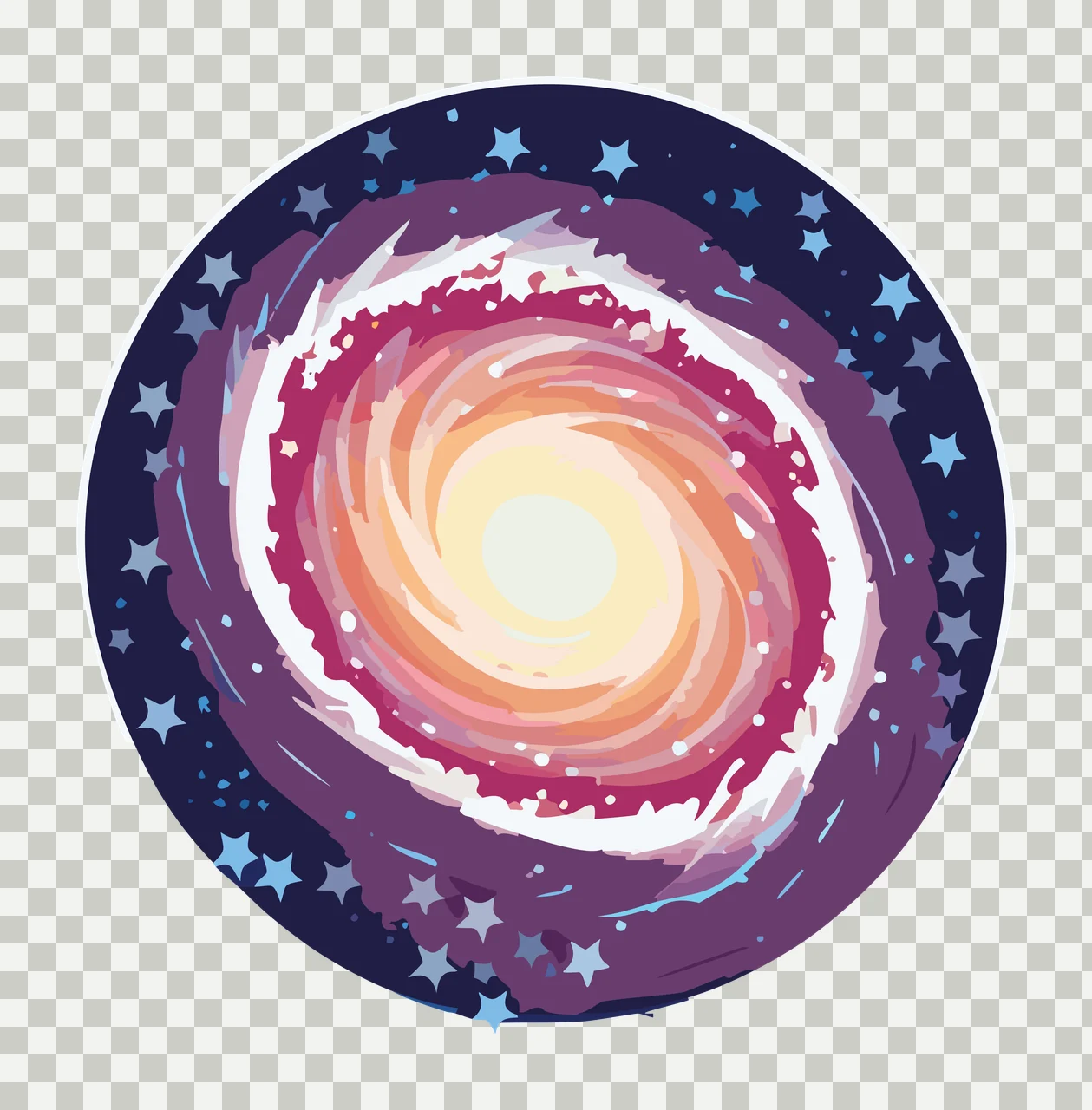 Circular Frame With Star Border Elements Circle Silhouette transparency and detail preview thumbnail
