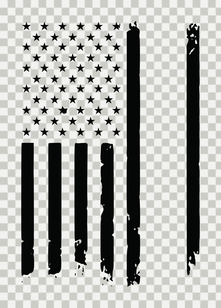 Flag Vertical Graphic With Stars And Two Long stripes lines transparency and detail preview thumbnail