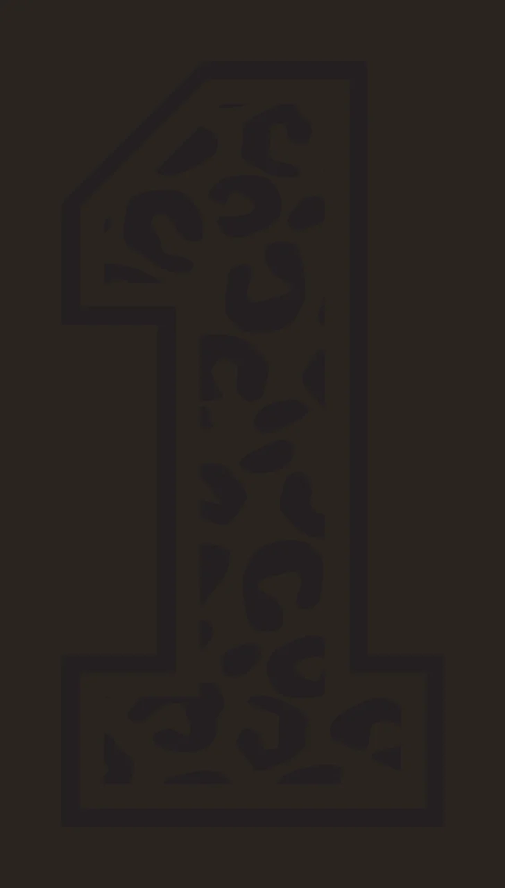 Black Varsity Half Font Leopard Character 19 print animal cheetah contrast preview thumbnail