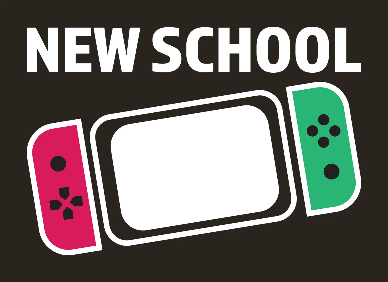 New School Text Graphic With A Stylized Rectangular displaying contrast preview thumbnail