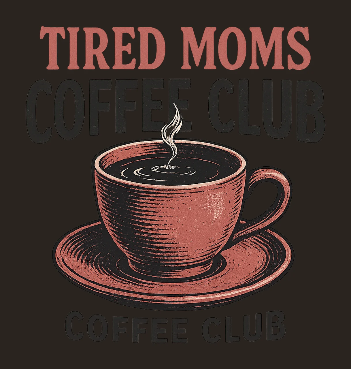 Tired Moms Coffee Club Funny Coffee Lover Shirt Humorous Mom contrast preview thumbnail