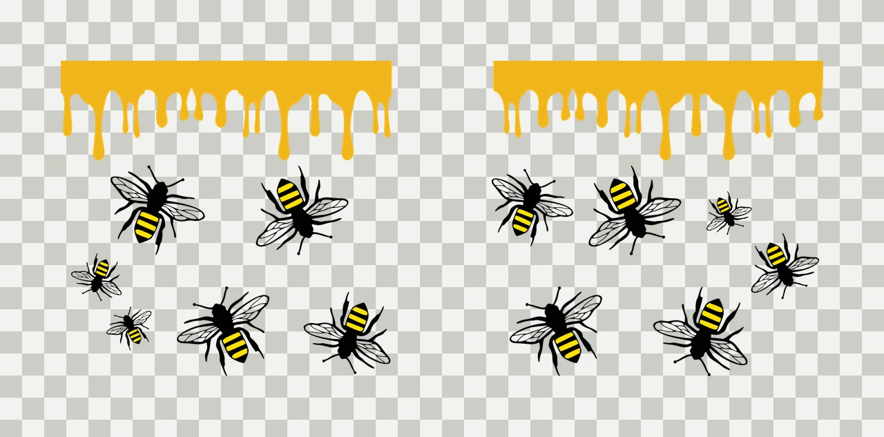 Can Glass Wrap Black Flying Insects With Dripping paint silhouette transparency and detail preview thumbnail